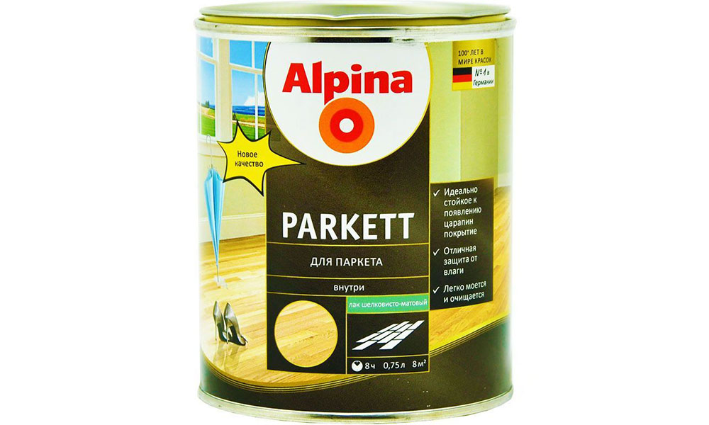 Лак для паркета Alpina Parkett